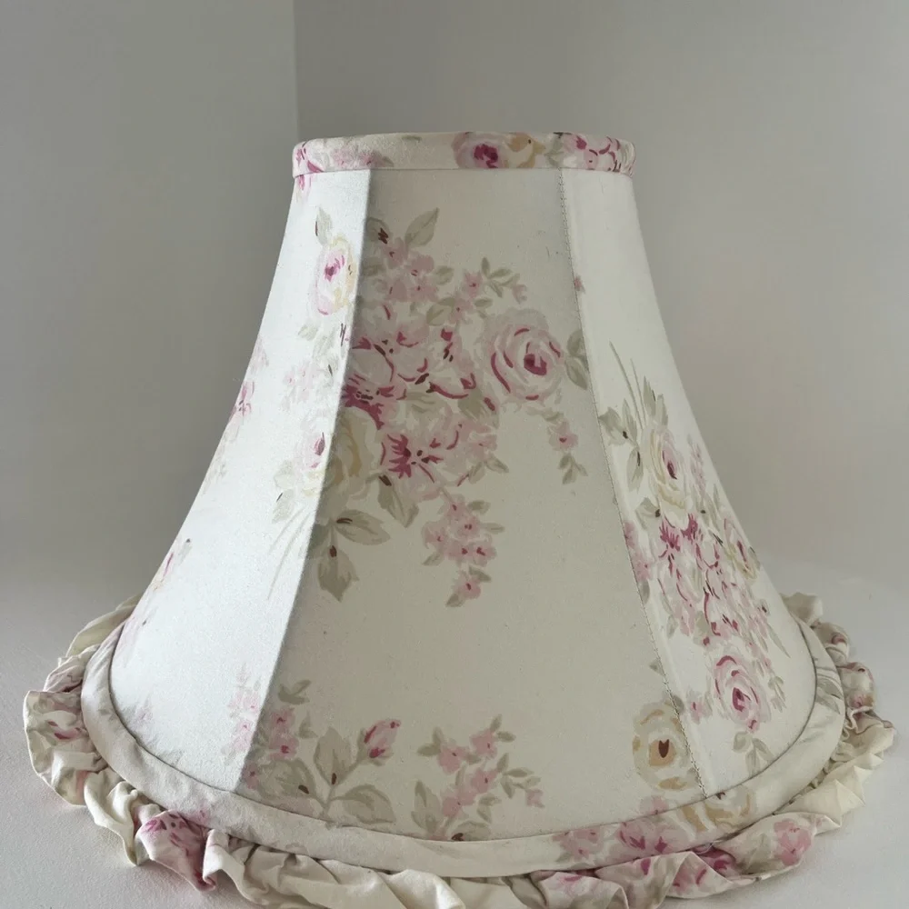 Charming Floral Lampshade with Ruffle - Picture 2 of 4